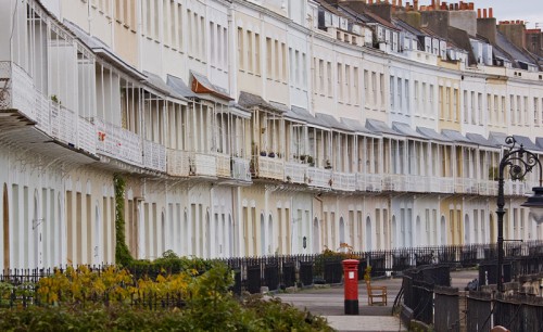Georgian terraced housing in Bristol UK