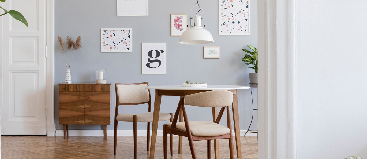 Stylish home interior of sitting room.